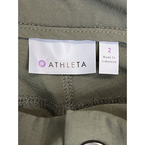 Athleta Pants Womens 2 Dark Green Trekkie Jogger 2.0 Tapered Elastic Waist - Picture 4 of 13
